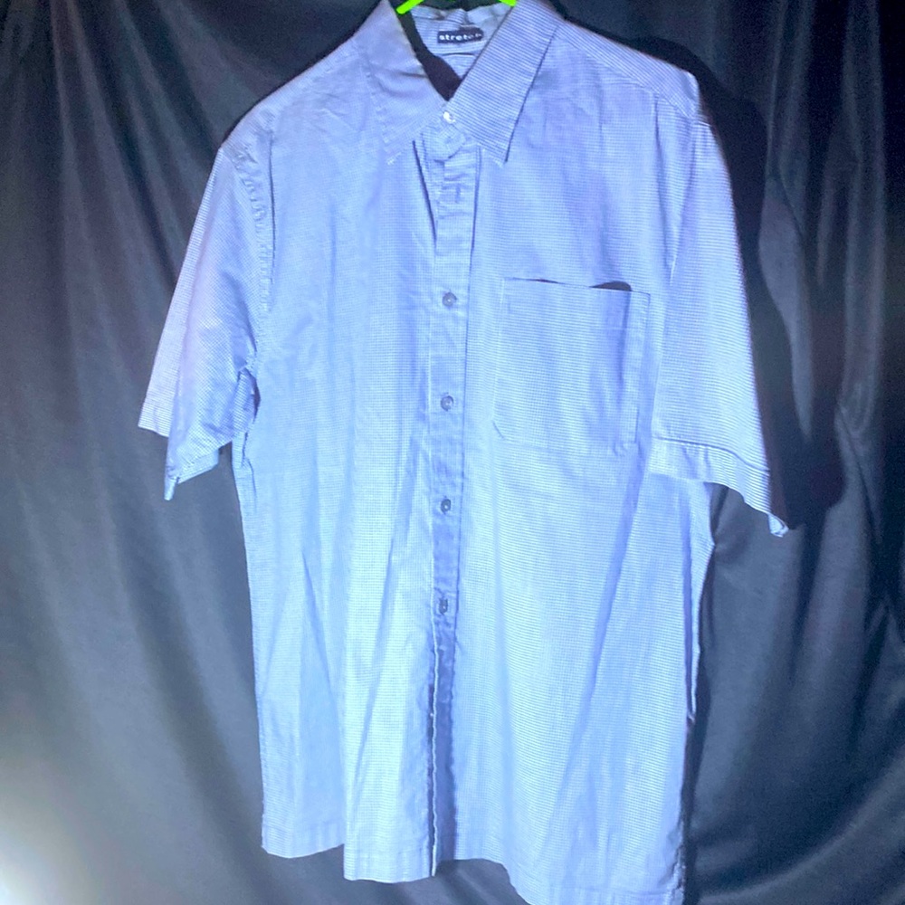 Gap stretch casual button down short sleeve shirt